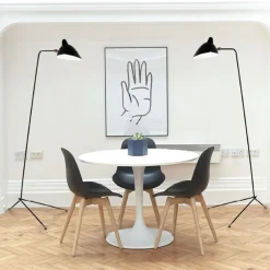 Lampa podłogowa CRANE-F1 czarna 160 cm