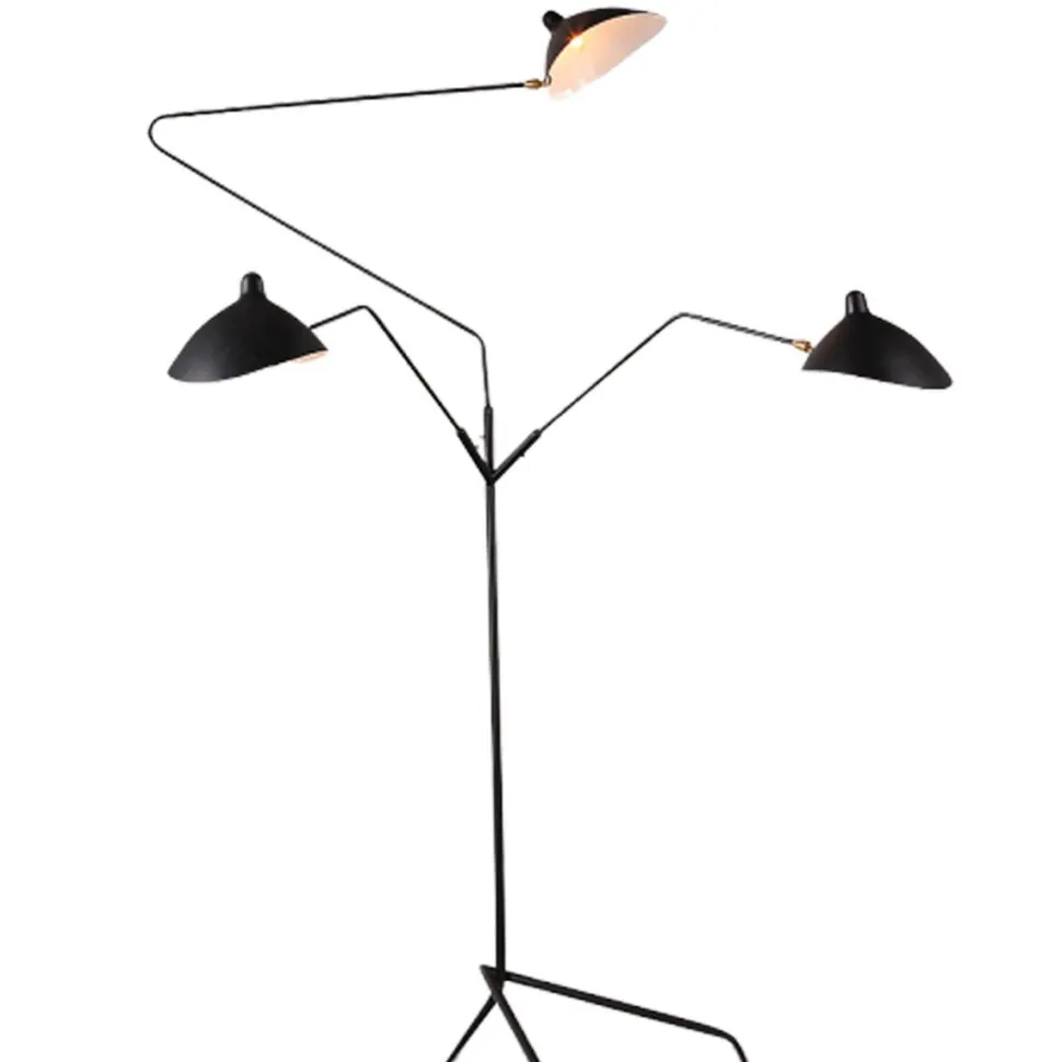 Lampa podłogowa CRANE-F1 czarna 160 cm