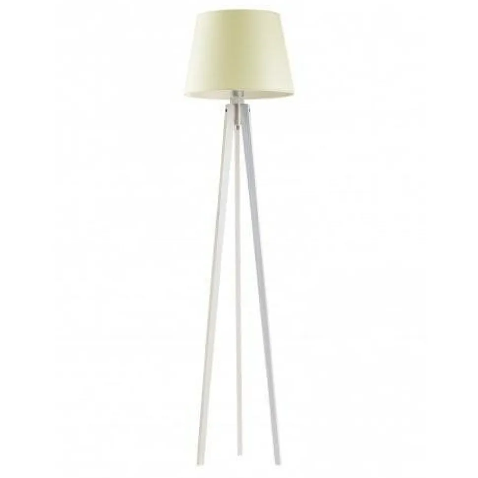Lampa podłogowa CURACAO abażur ecru stelaż biały