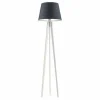 Lampa podłogowa CURACAO abażur grafitowy stelaż biały