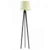 Lampa podłogowa CURACAO abażur ecru stelaż hebanowy