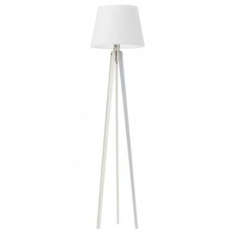 Lampa podłogowa CURACAO abażur biały stelaż biały