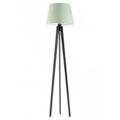 Lampa podłogowa CURACAO abażur miętowy stelaż hebanowy