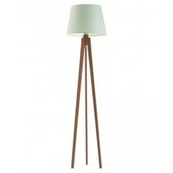 Lampa podłogowa CURACAO abażur miętowy stelaż mahoniowy