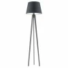 Lampa podłogowa CURACAO abażur grafitowy stelaż popielaty