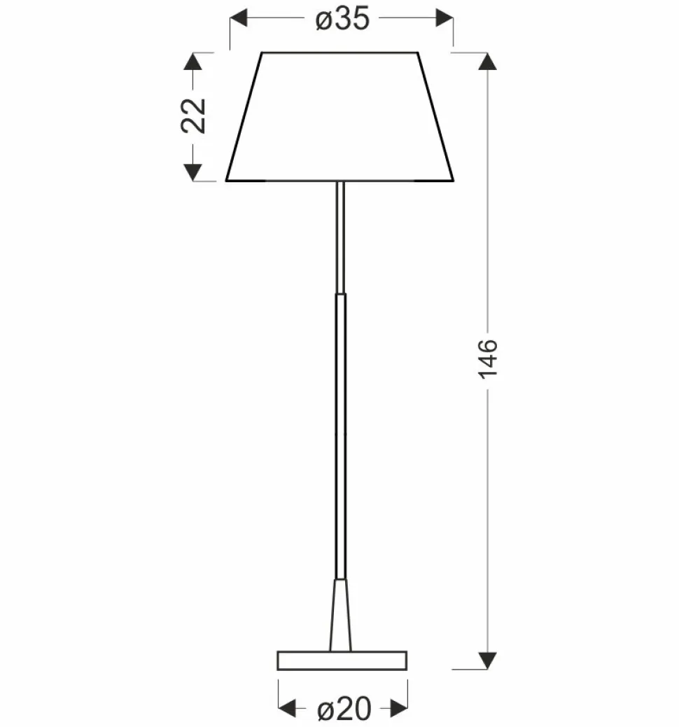 Lampa podłogowa Dera satyna 1x60W E27 abażur czarny