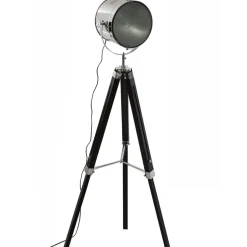 Lampa podłogowa Ebor czarna/chrom