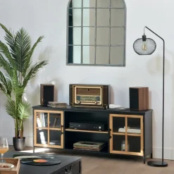 Lampa podłogowa Emie stojąca czarna