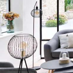 Lampa podłogowa Emie stojąca czarna