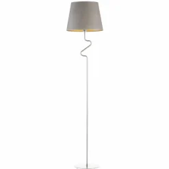 Lampa podłogowa FOGO GOLD chrom szara