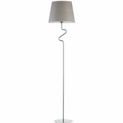 Lampa podłogowa FOGO srebrna szara