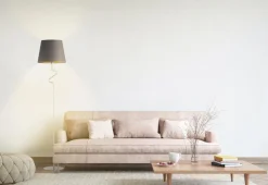 Lampa podłogowa FOGO srebrna szara