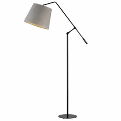 Lampa podłogowa FOYA GOLD czarna szara