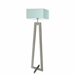 Lampa podłogowa JAWA abażur miętowy stelaż popielaty