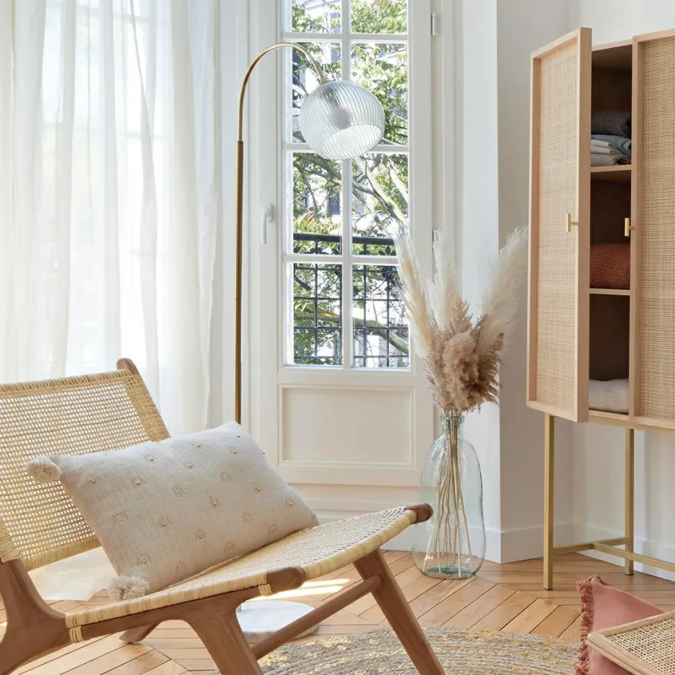 Lampa podłogowa Laye złoty/biały marmur