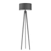 Lampa podłogowa MIAMI abażur grafitowy stelaż popielaty