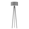 Lampa podłogowa MIAMI abażur szary stalowy stelaż popielaty