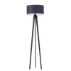 Lampa podłogowa MIAMI abażur granatowy stelaż hebanowy