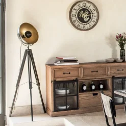 Lampa podłogowa na statywie Lahti stojąca czarna