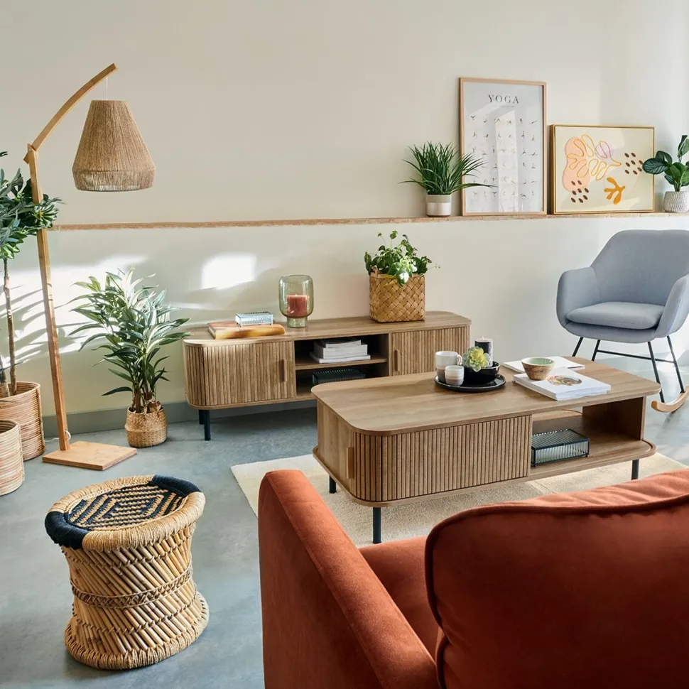 Lampa podłogowa Palm naturalna