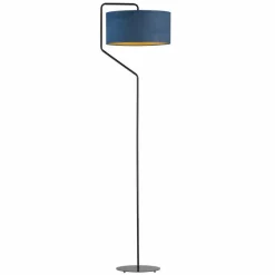 Lampa podłogowa TESALLIA GOLD czarna mor