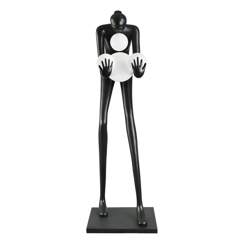 Lampa podłogowa WOMAN-2 BLACK czarna 190 cm