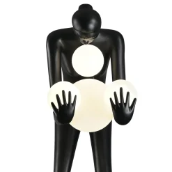 Lampa podłogowa WOMAN-2 BLACK czarna 190 cm