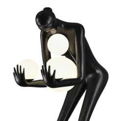 Lampa podłogowa WOMAN-2 BLACK czarna 190 cm