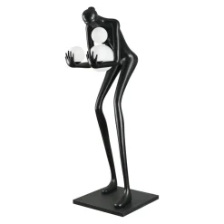 Lampa podłogowa WOMAN-2 BLACK czarna 190 cm