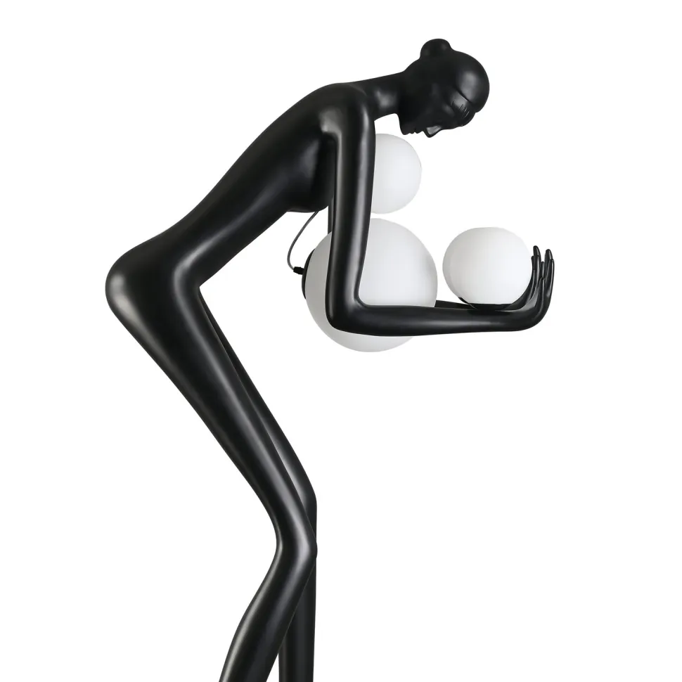 Lampa podłogowa WOMAN-2 BLACK czarna 190 cm