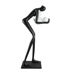 Lampa podłogowa WOMAN-2 BLACK czarna 190 cm