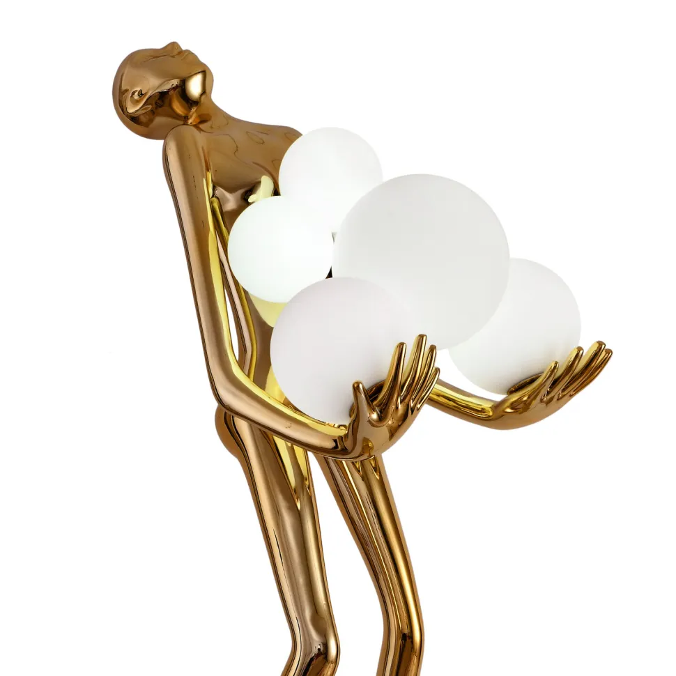 Lampa podłogowa WOMAN GOLD złoty połysk 180 cm