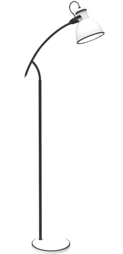 Lampa podłogowa Zumba sztyca skos 1x40W E27 biały+czarny