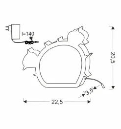 Lampa stołowa Cactus mały 8W LED 3000K  iq kids zielony