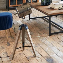 Lampa stołowa Ebor miedź 68cm