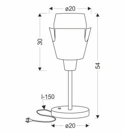 Lampa Stołowa Falun Żółty