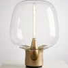 Lampa stołowa FATA transparentno złota  35 *46 cm