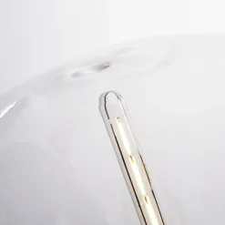 Lampa stołowa FATA transparentno złota  35 *46 cm