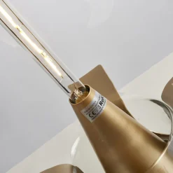 Lampa stołowa FATA transparentno złota  35 *46 cm