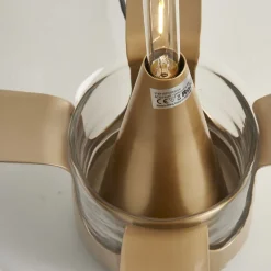 Lampa stołowa FATA transparentno złota  35 *46 cm