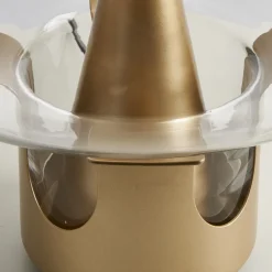 Lampa stołowa FATA transparentno złota  35 *46 cm