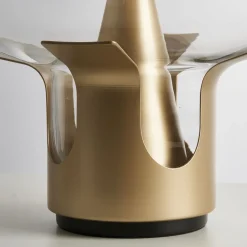 Lampa stołowa FATA transparentno złota  35 *46 cm