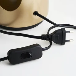 Lampa stołowa FATA transparentno złota  35 *46 cm