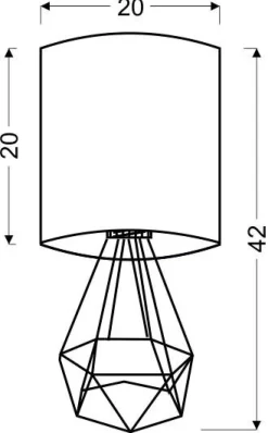 Lampa stołowa Graf 1x60W E27 kremowy