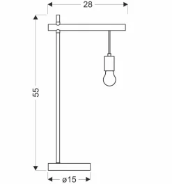 Lampa stołowa Izzy lampa gabinetowa  1x60W E27 czarny