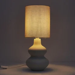 Lampa stołowa Lamil ceramiczna kremowa