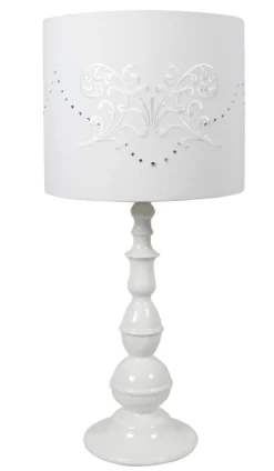 Lampa stołowa Lans lampka 1x60W E27  biała