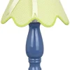 Lampa stołowa Lola niebieska 1x40W E14  abażur pistacja