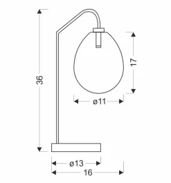 Lampa Stołowa Lukka Metalizowane Szkło