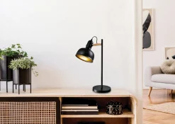 Lampa stołowa Reno czarny 1x40W E27  klosz czarny